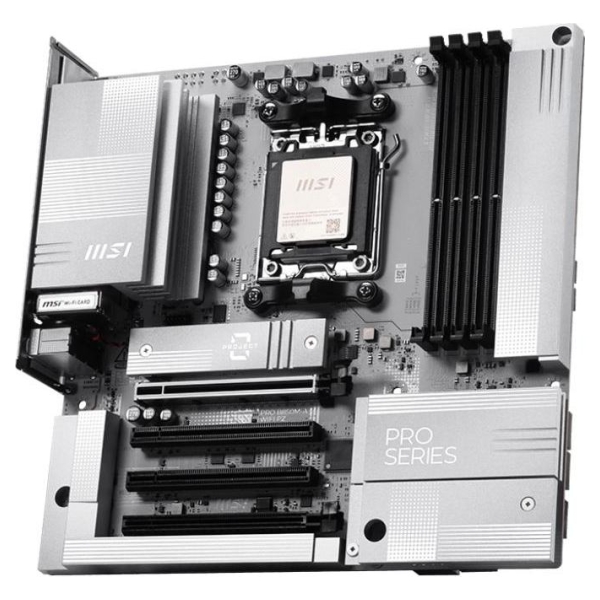 MSI PRO B850M-A WIFI PZ | Processor family AMD | Processor socket AM5 | DDR5 | Supported hard disk drive interfaces SATA, M.2 | 