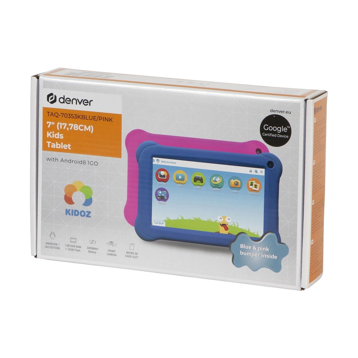 Denver TAQ-70353K 7/16GB/1GB/WI-FI/ANDROID6/BLUE PINK