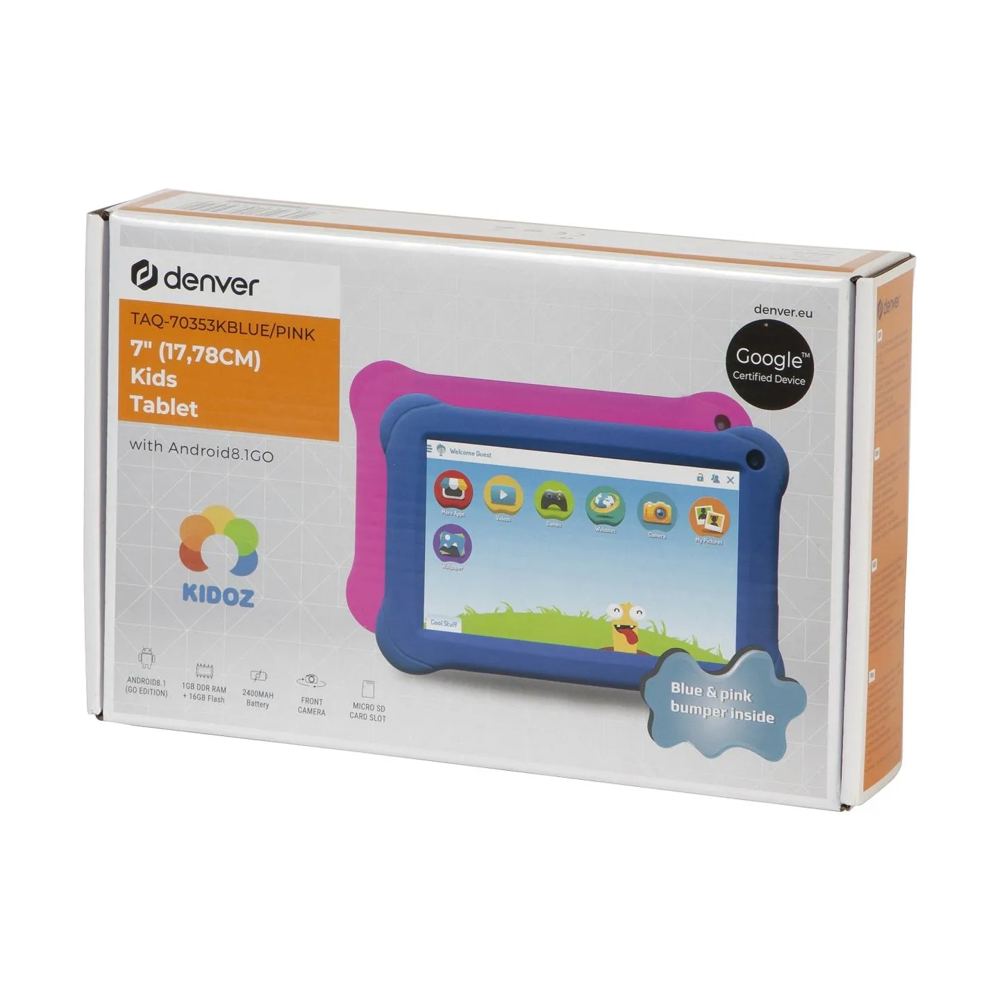 Denver TAQ-70353K 7/16GB/1GB/WI-FI/ANDROID6/BLUE PINK