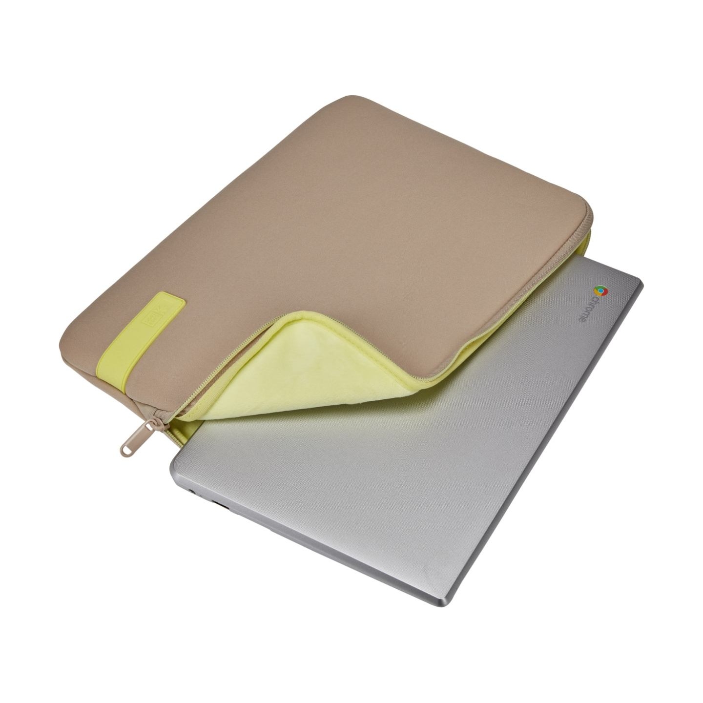 Case Logic 4689 Reflect Laptop Sleeve 13.3 REFPC-113 Plaza Taupe/Sun-Lime