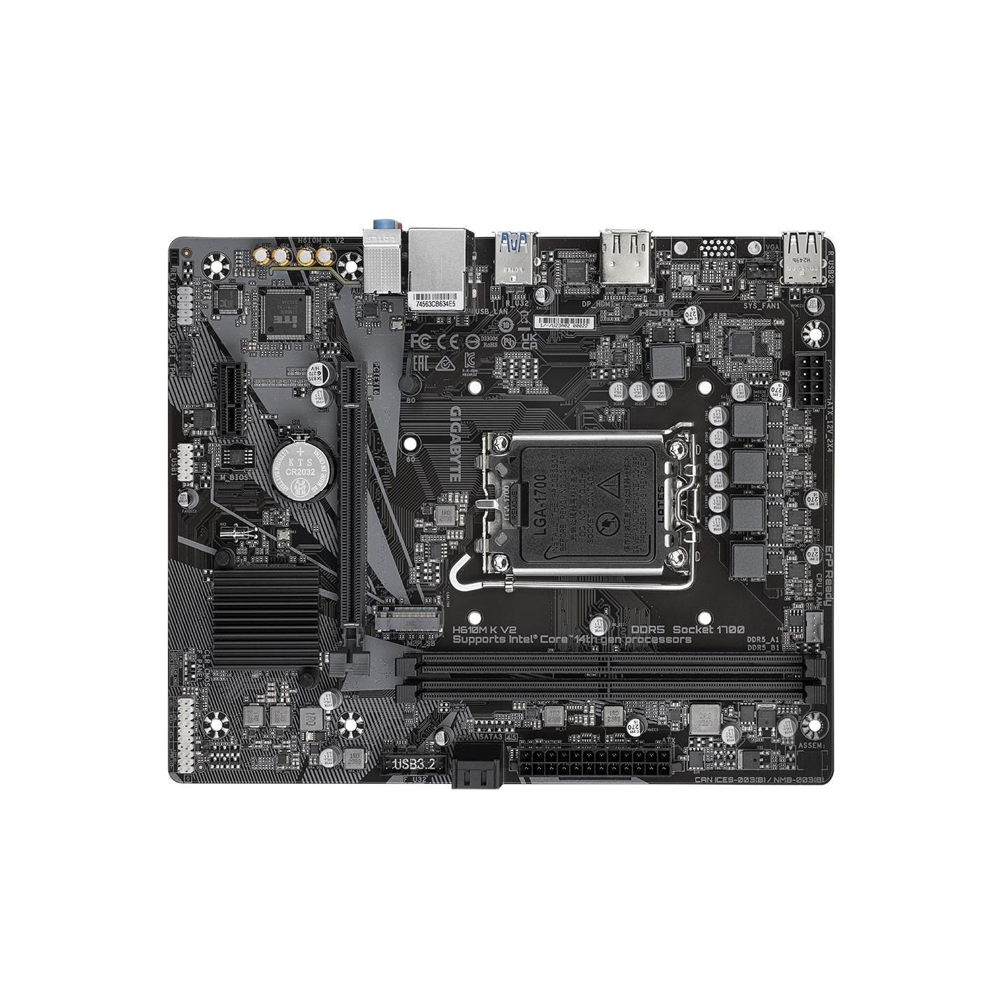 Gigabyte H610M K V2 LGA1700 1xHDMI 1xDP