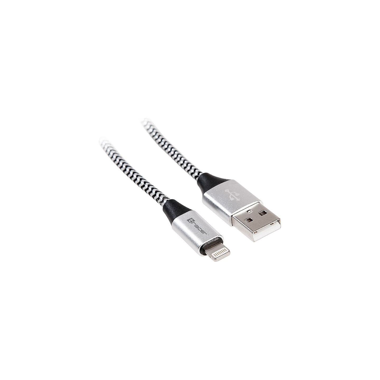 Tracer 46268 Lighting USB 2.0 Iphone AM 1m Black Silver