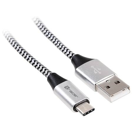 Tracer 46265 USB 2.0 Type C A Male 1m Black Silver