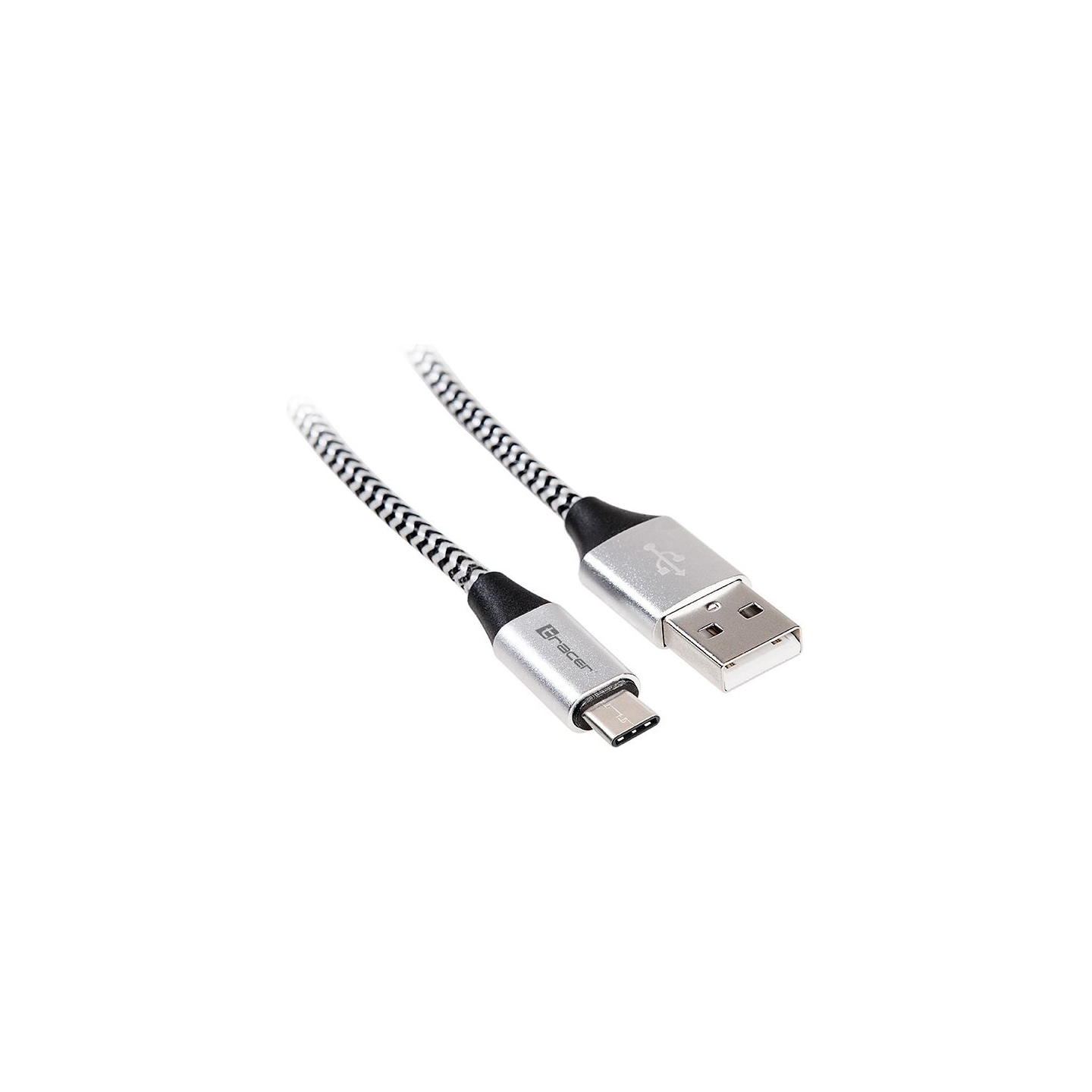 Tracer 46265 USB 2.0 Type C A Male 1m Black Silver