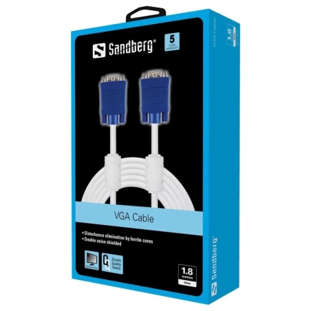 Sandberg 501-61 Monitor Cable VGA LUX 1.8m