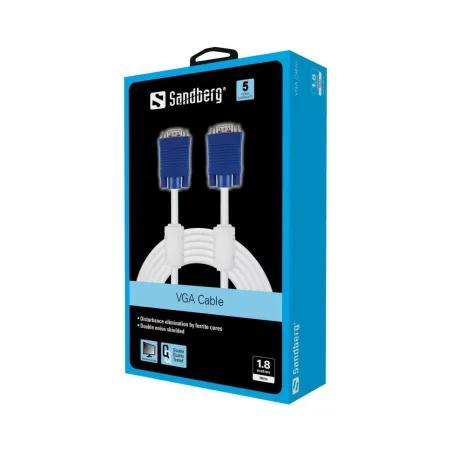 Sandberg 501-61 Monitor Cable VGA LUX 1.8m