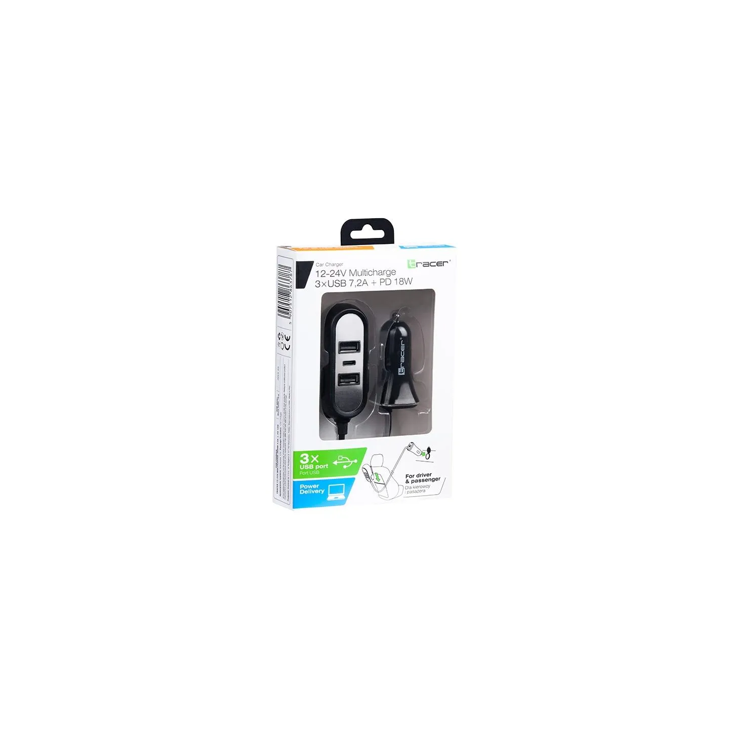 Tracer 46351 Multicharger With 3 USB 12-24V