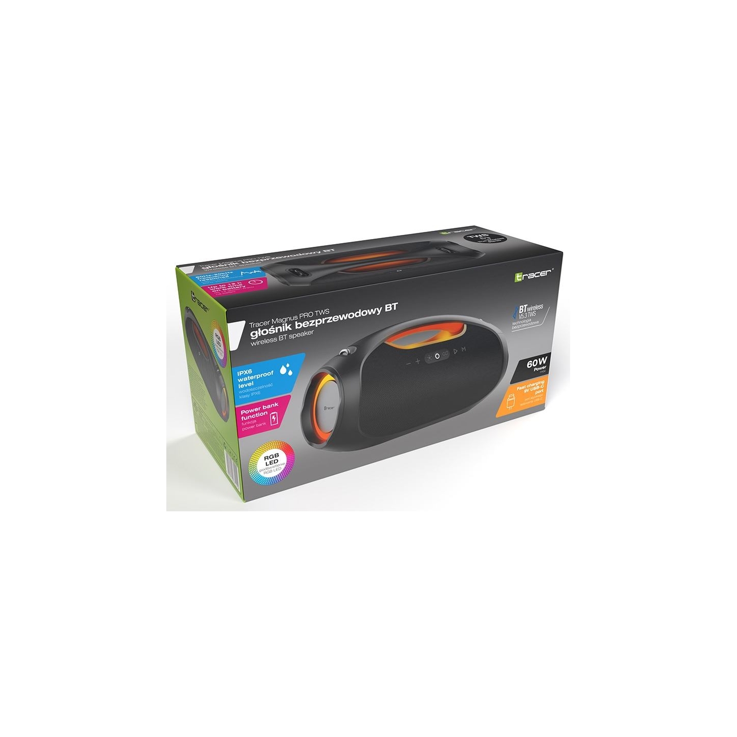 Tracer Speakers Magnus PRO TWS BT BLACK