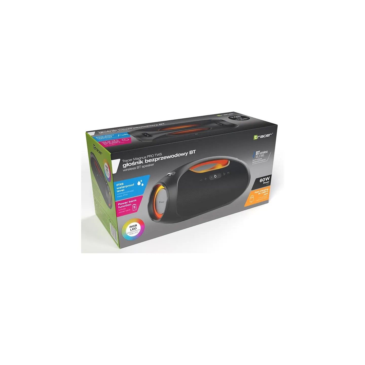 Tracer Speakers Magnus PRO TWS BT BLACK