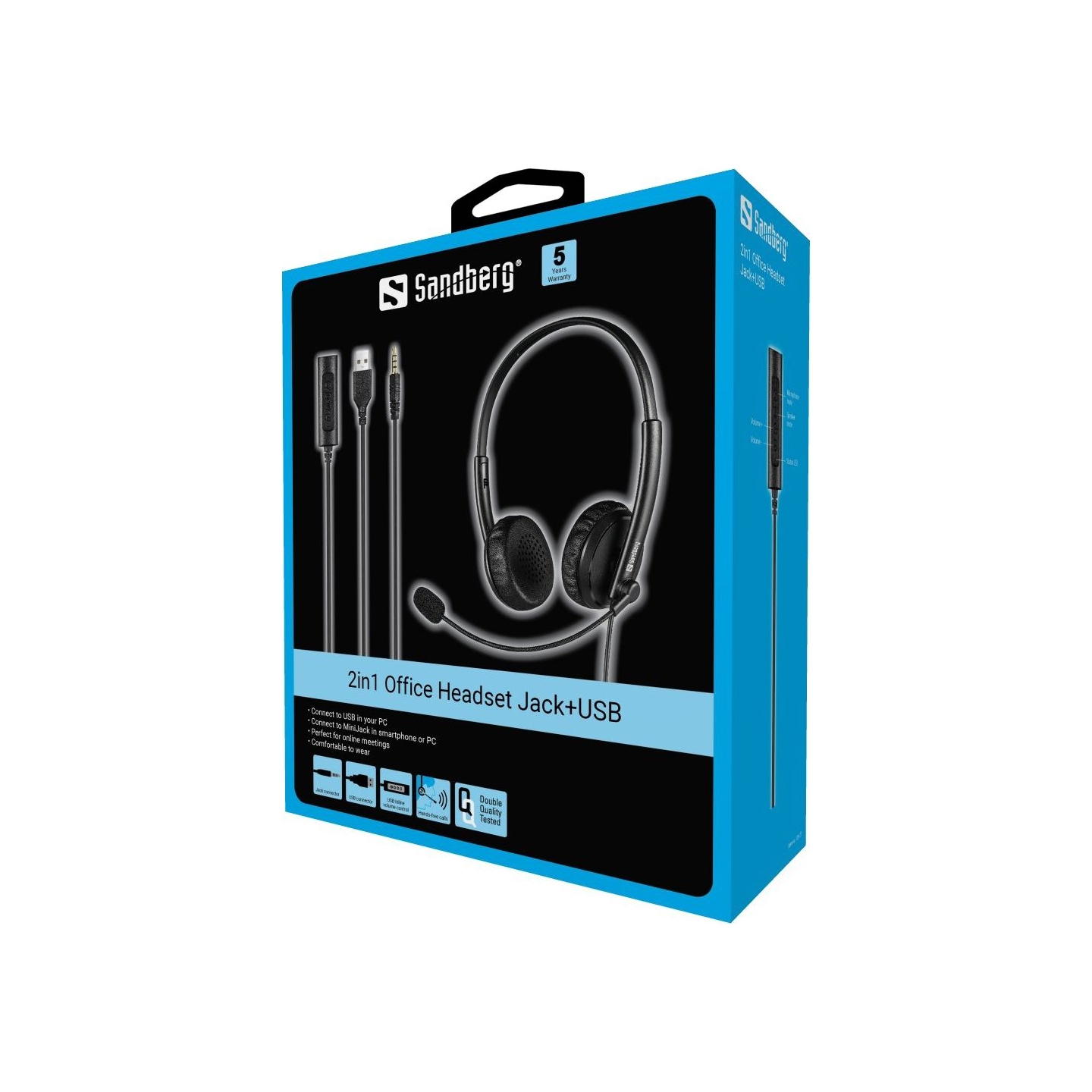 Sandberg 126-21 2in1 Office Headset Jack+USB