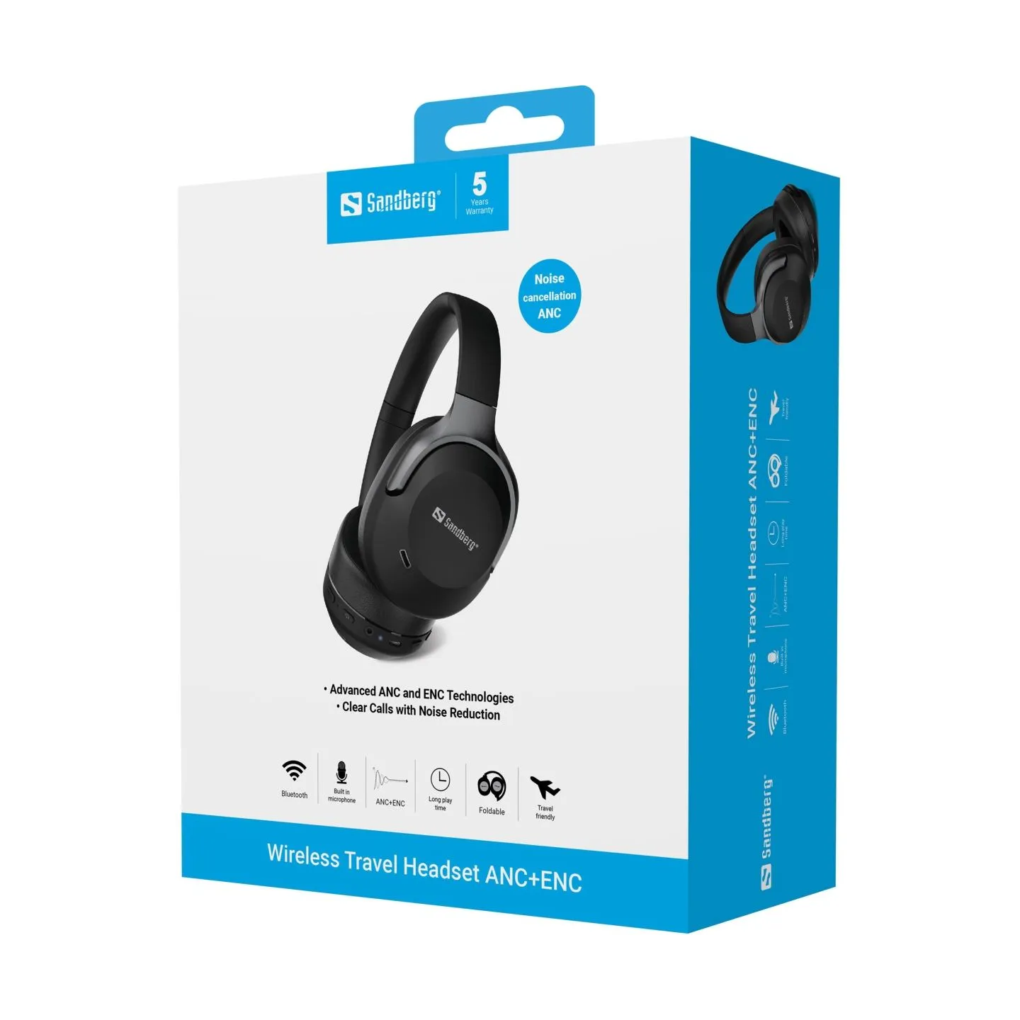 Sandberg 126-53 Wireless Travel Headset ANC