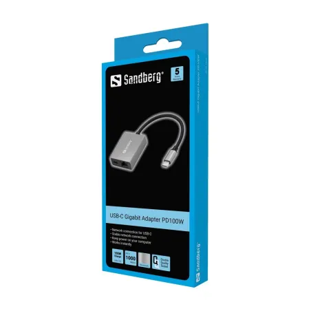 Sandberg 136-60 USB-C Gigabit Adapter PD100W