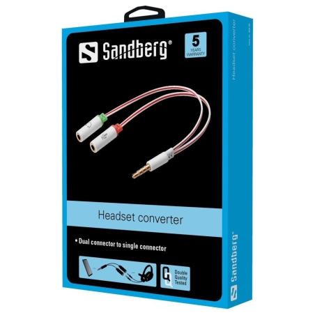 Sandberg 508-59 Headset Converter Dual->Single