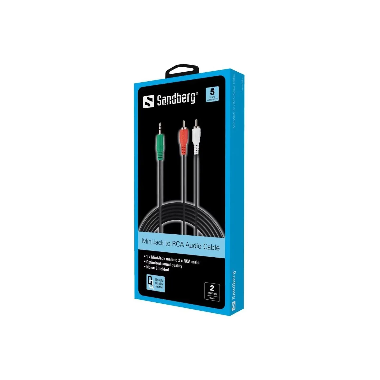 Sandberg 500-97 MiniJack-M->2xRCA-M 2m