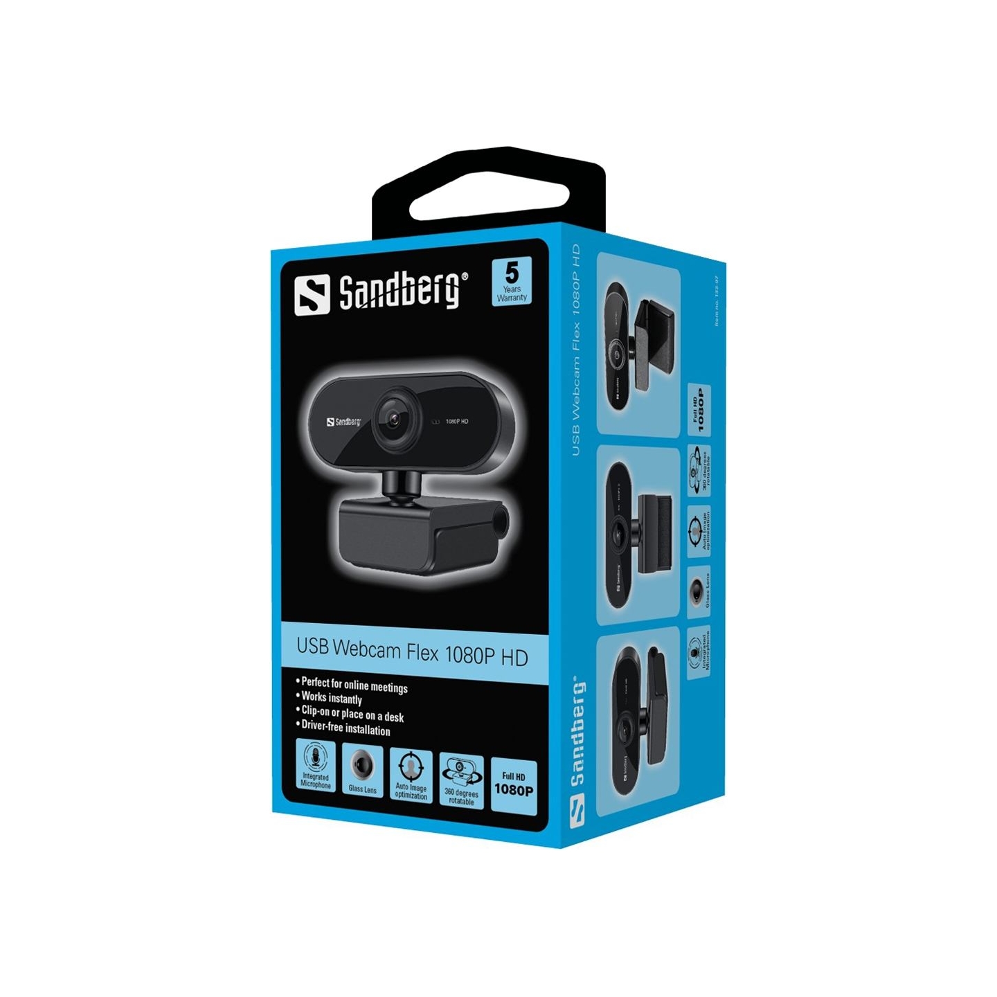Sandberg 133-97 USB Webcam Flex 1080P HD