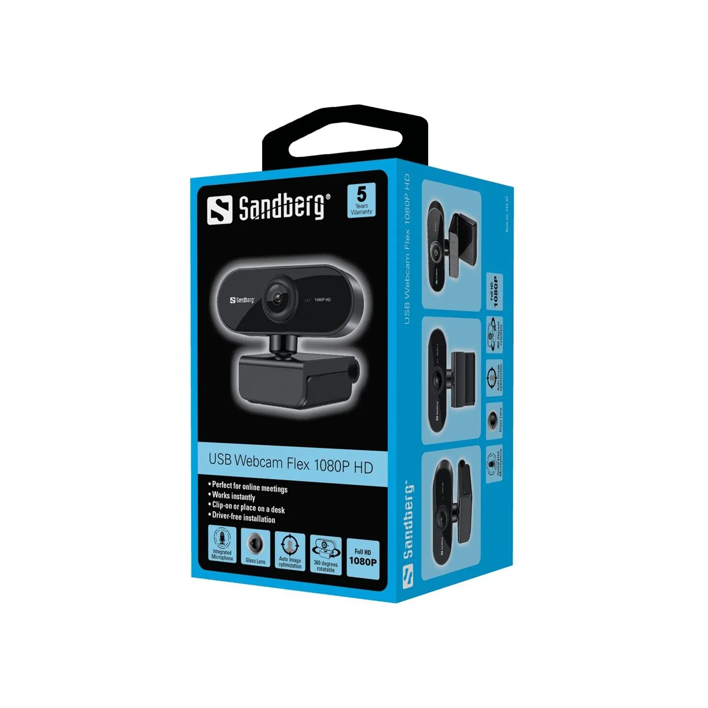 Sandberg 133-97 USB Webcam Flex 1080P HD