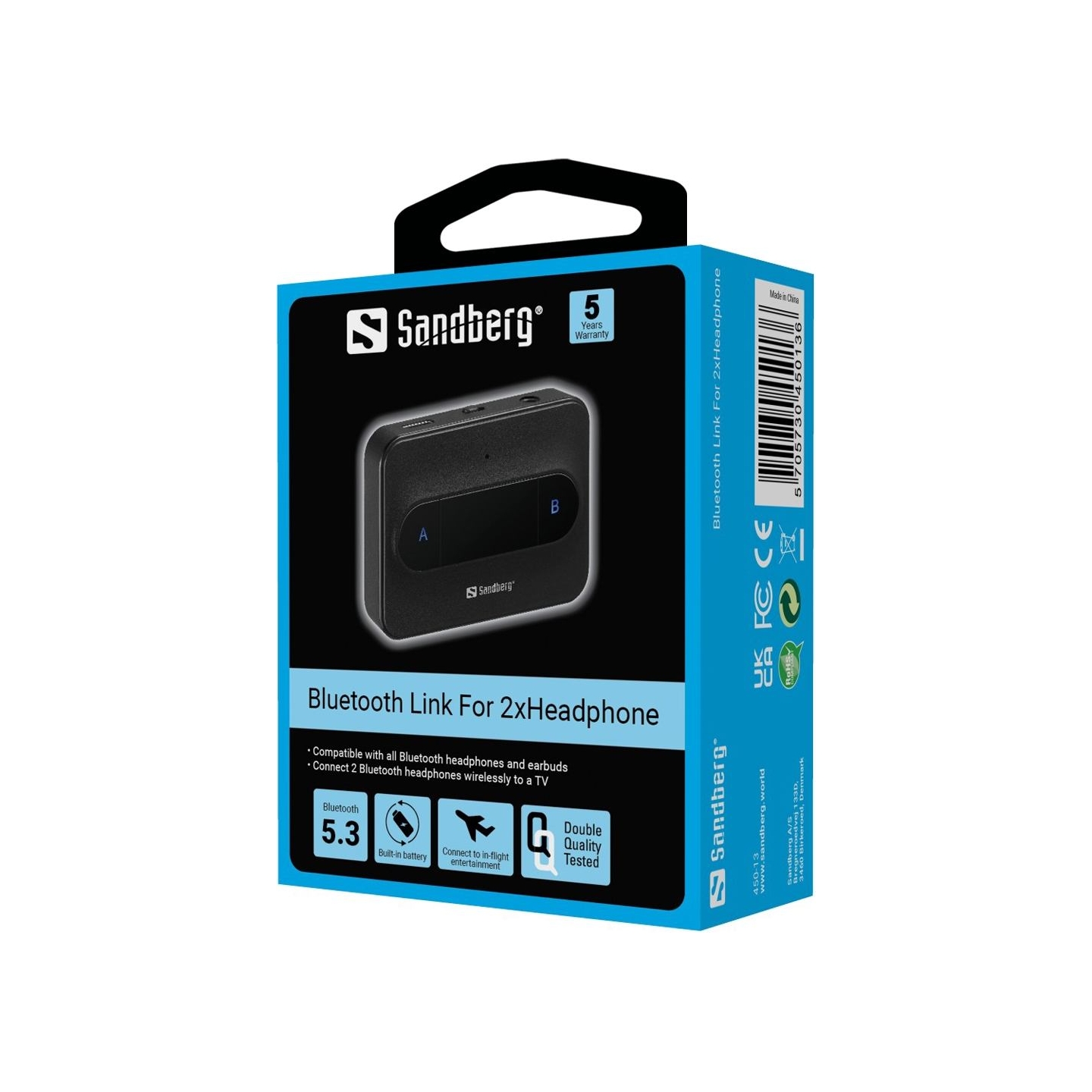 Sandberg 450-13 Bluetooth Link For 2xHeadphone