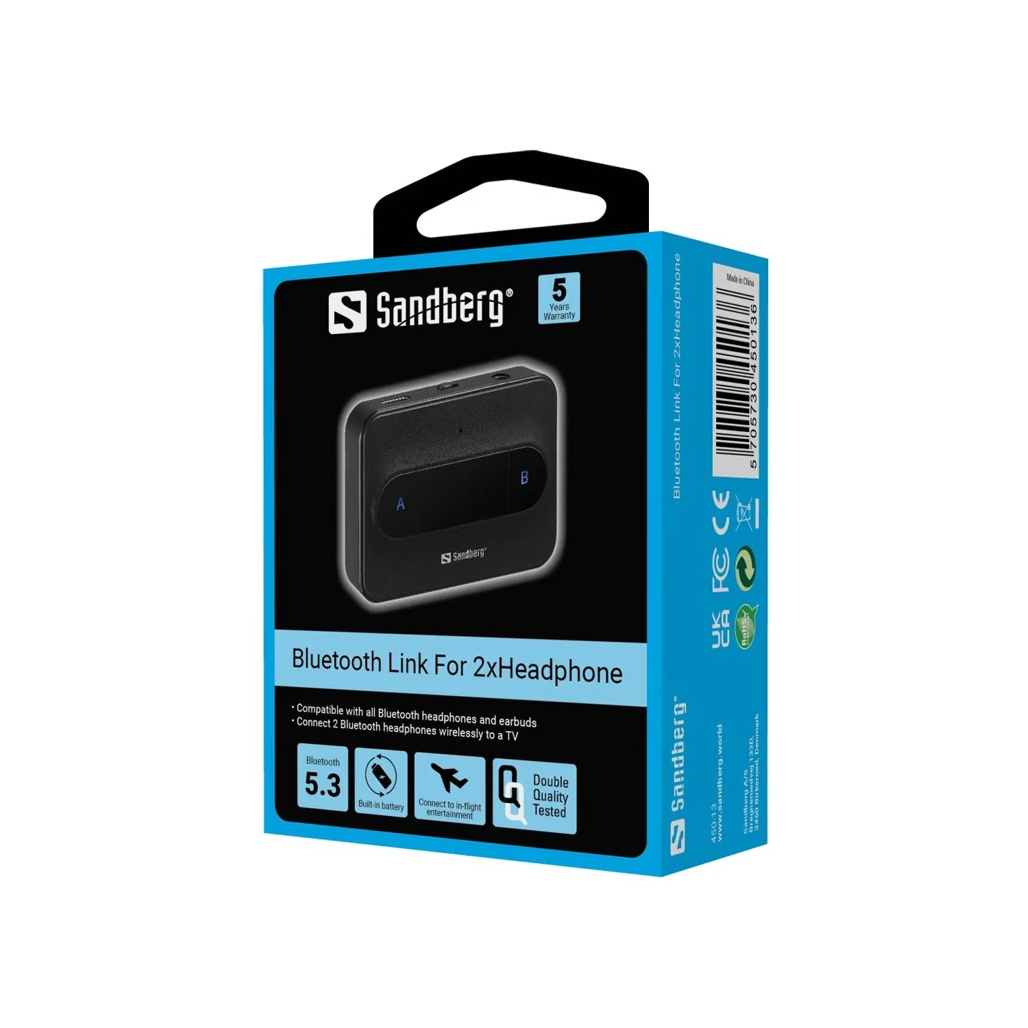 Sandberg 450-13 Bluetooth Link For 2xHeadphone