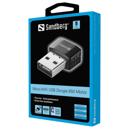 Sandberg 133-91 Micro WiFi USB Dongle 650Mbit/s