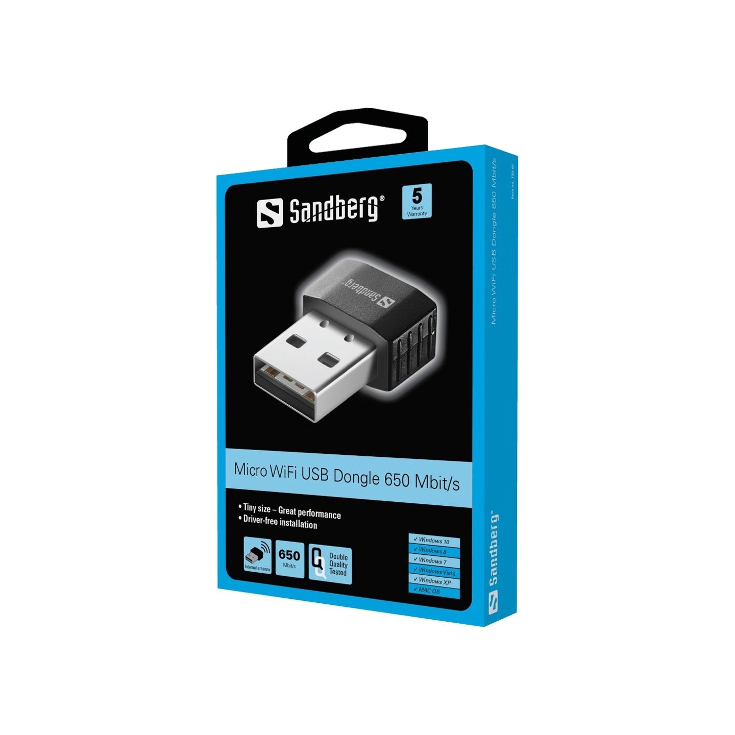 Sandberg 133-91 Micro WiFi USB Dongle 650Mbit/s