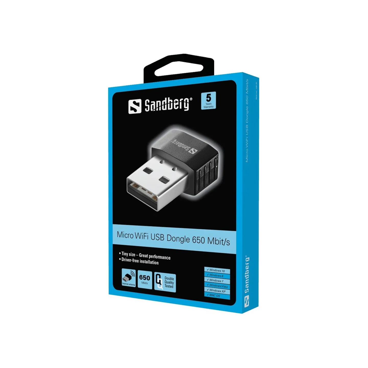Sandberg 133-91 Micro WiFi USB Dongle 650Mbit/s