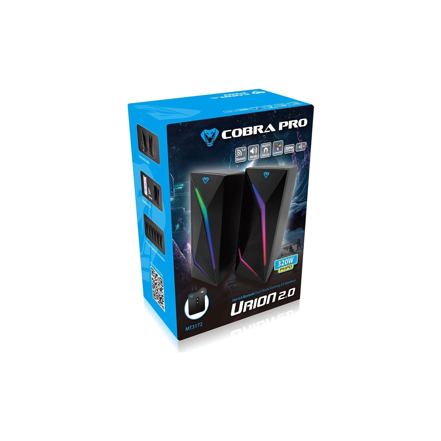Media-Tech GAMING SPEAKERS 2.0 COB RA PRO URION MT3172