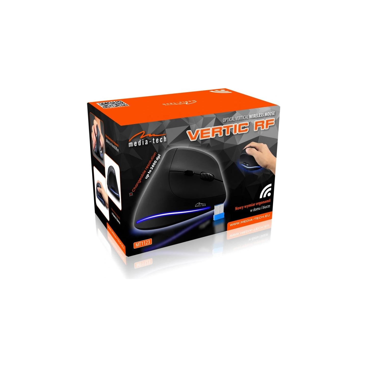 Media-Tech WIRELESS VERTICAL MOUSE VERTIC RF MT1123
