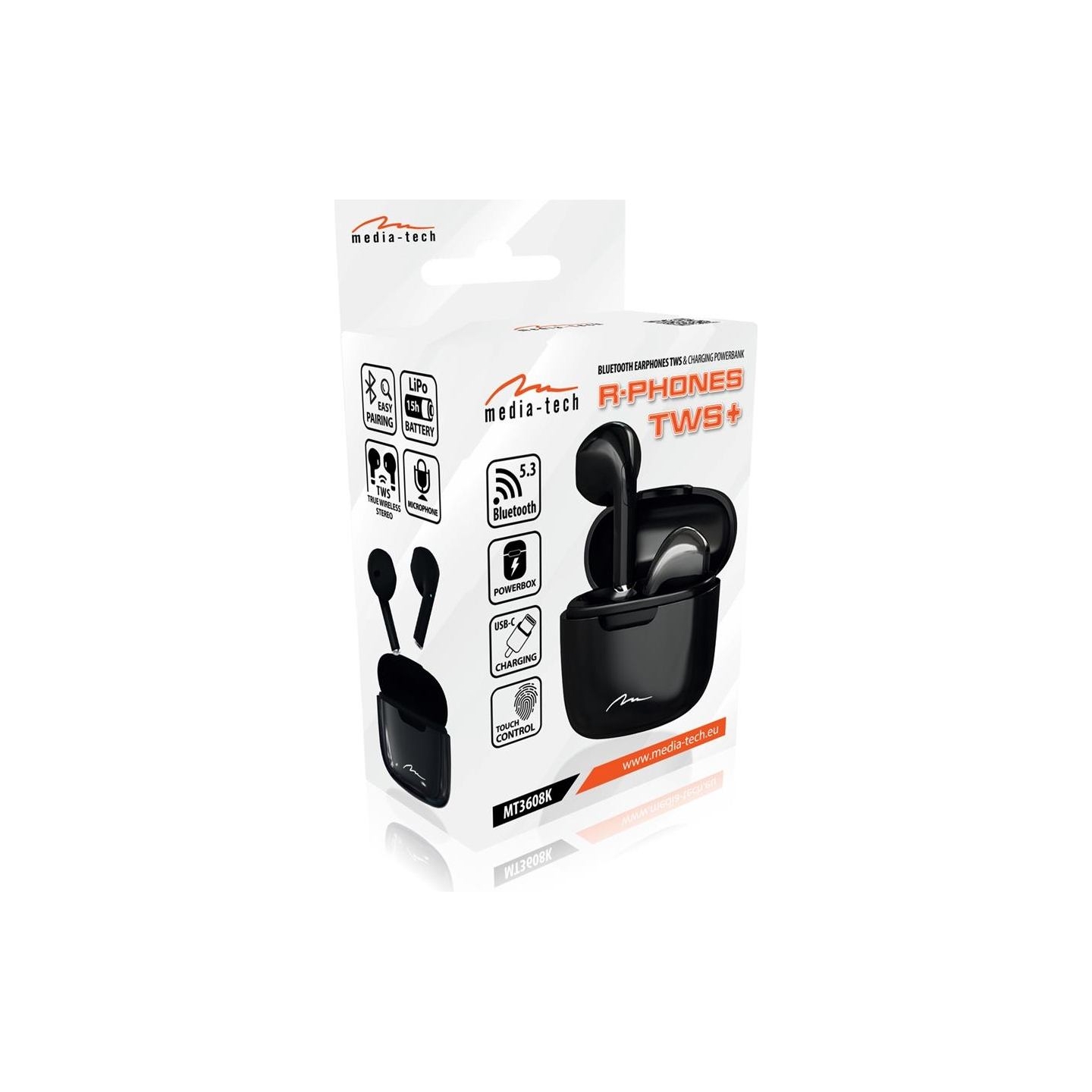 Media-Tech MT3608K R-Phones TWS+ black