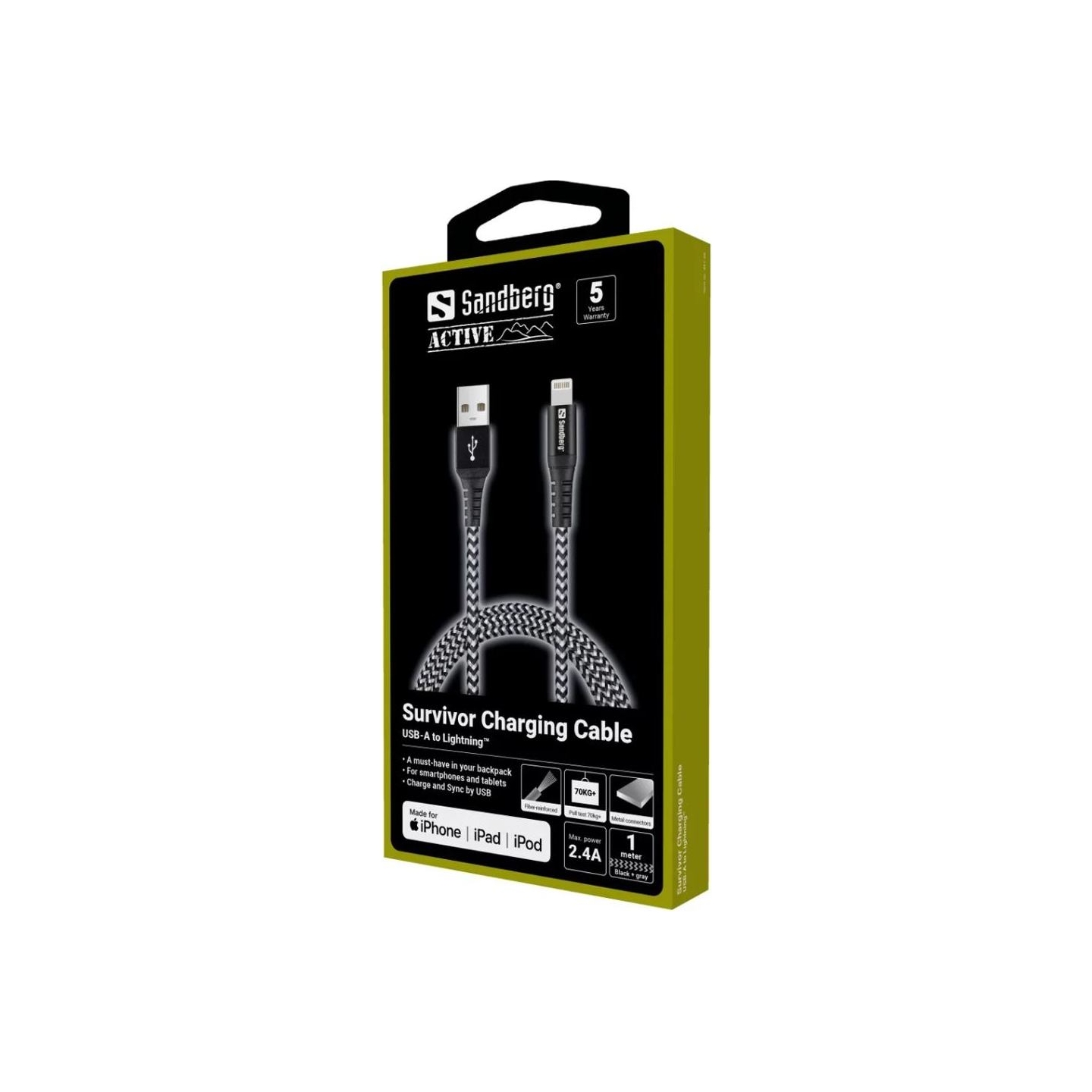 Sandberg 441-35 Survivor Lightning Cable 1M