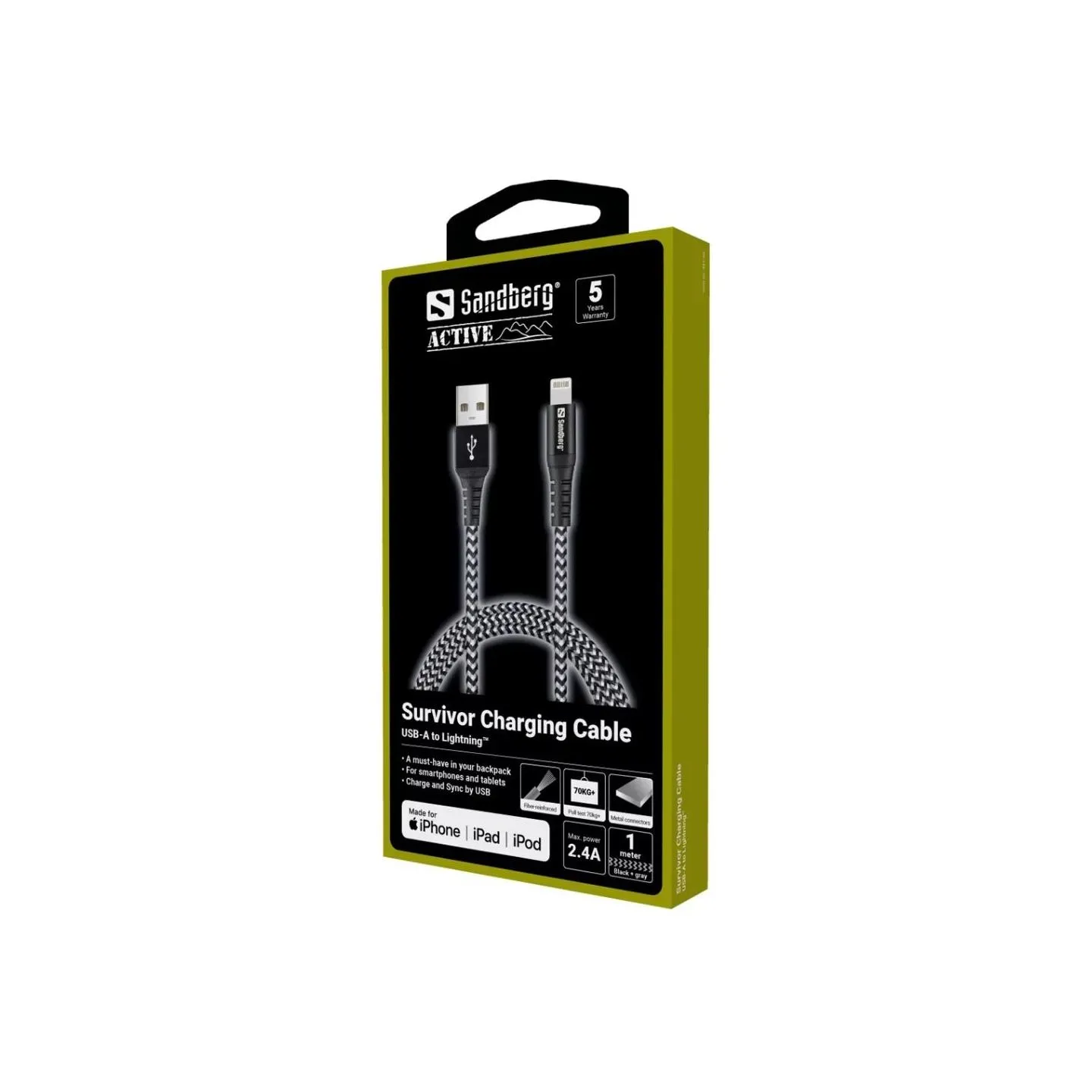 Sandberg 441-35 Survivor Lightning Cable 1M