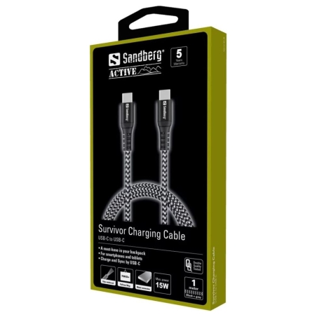 Sandberg 441-38 Survivor USB-C to USB-C Cable, 1M
