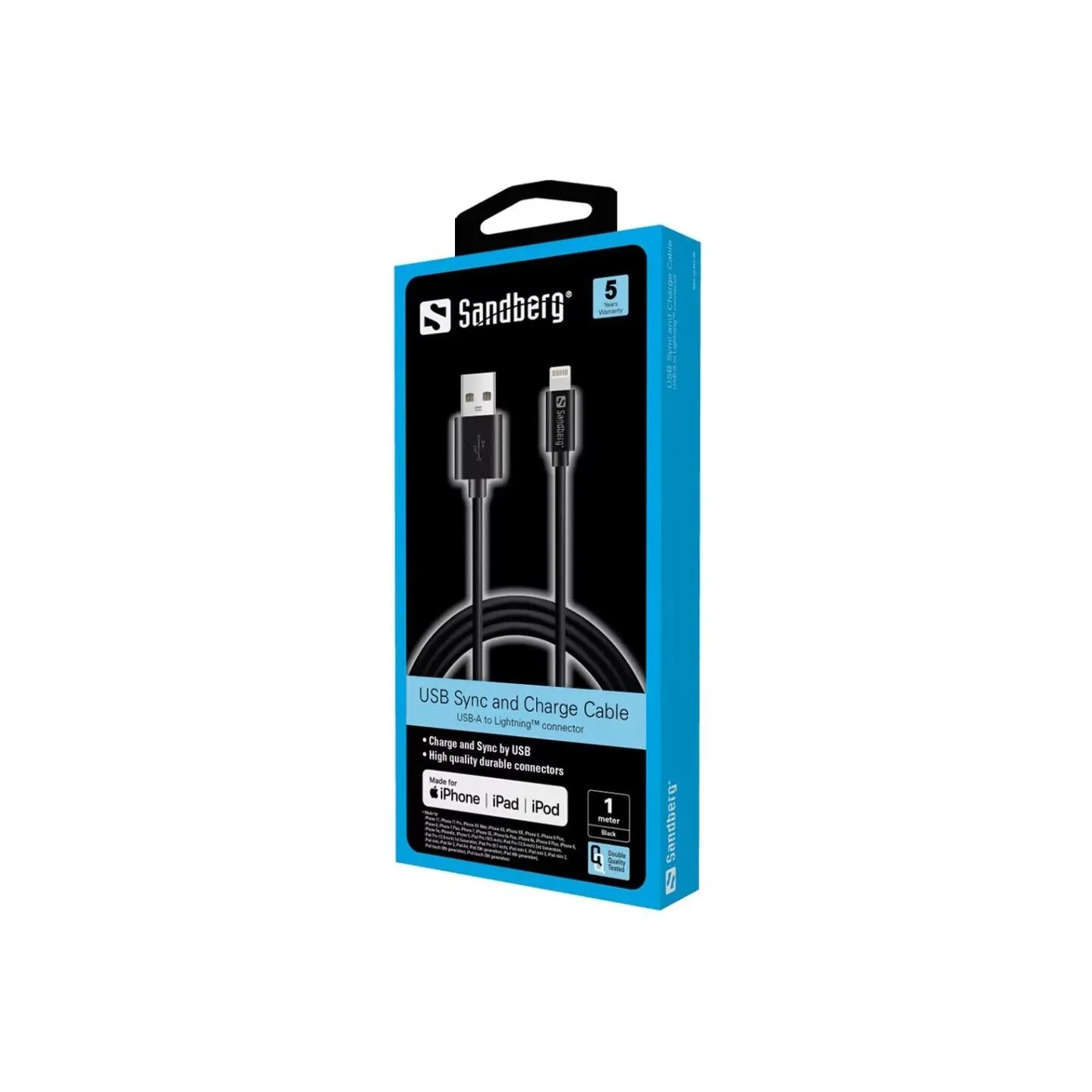 Sandberg 441-39 USB>Lightning MFI 1m Black