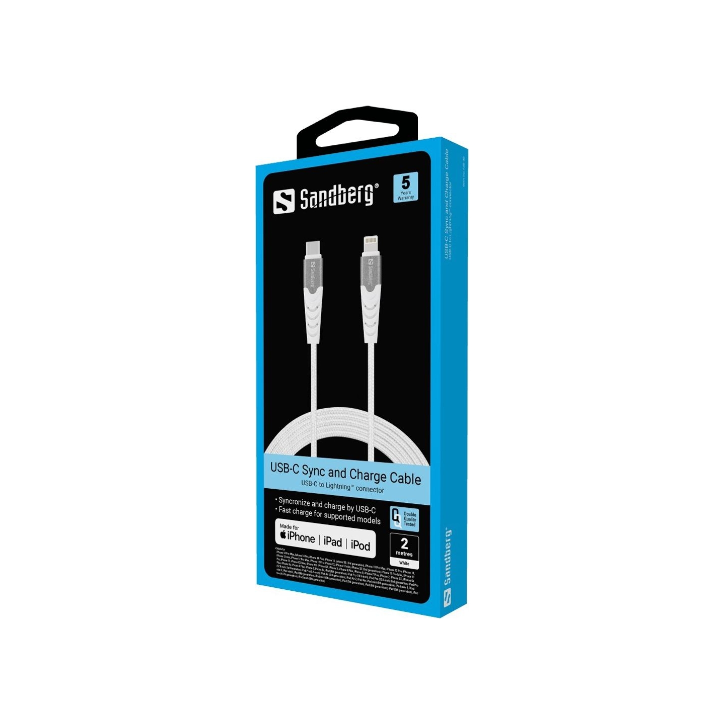 Sandberg 136-48 USB-C PD to Lightning MFI 2M