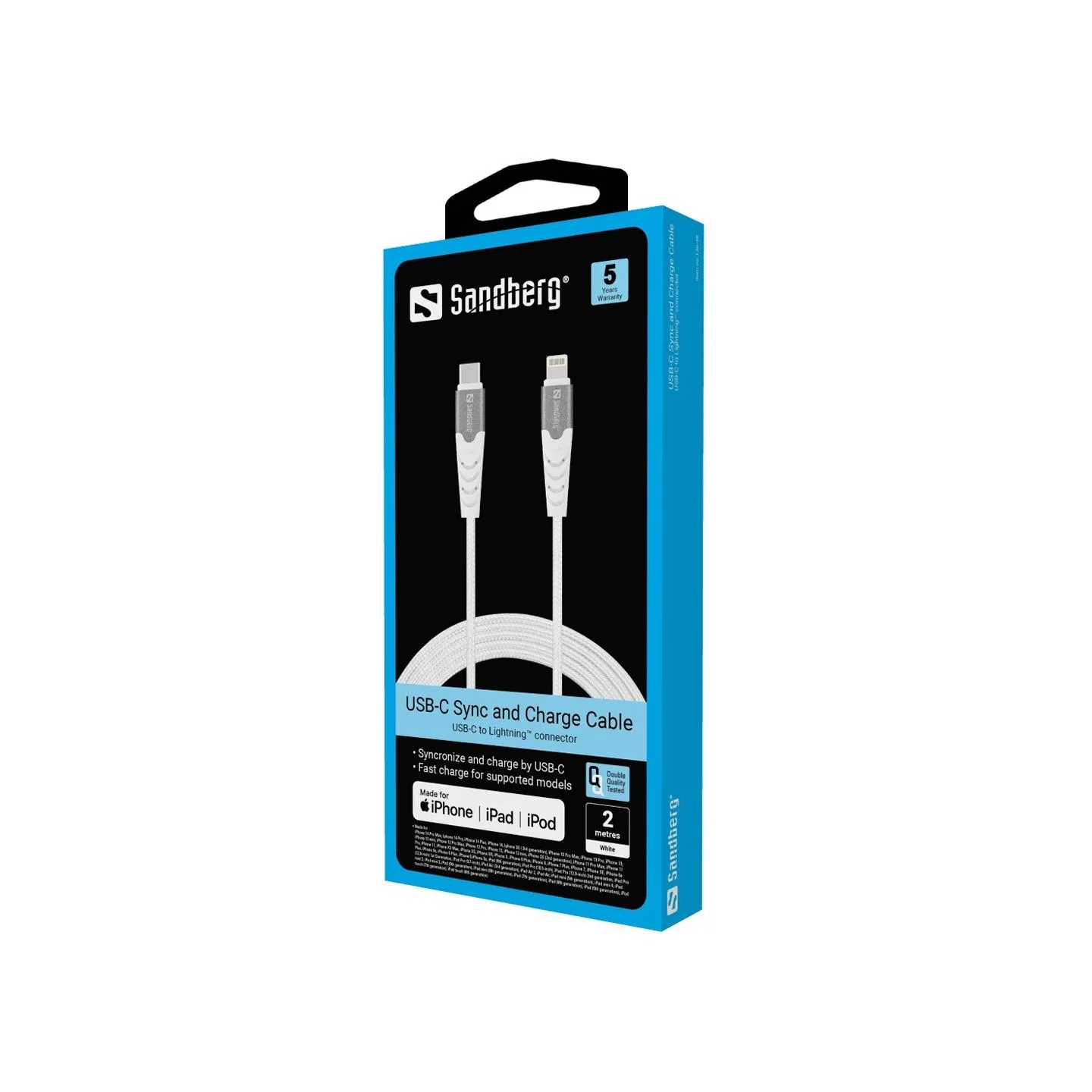 Sandberg 136-48 USB-C PD to Lightning MFI 2M