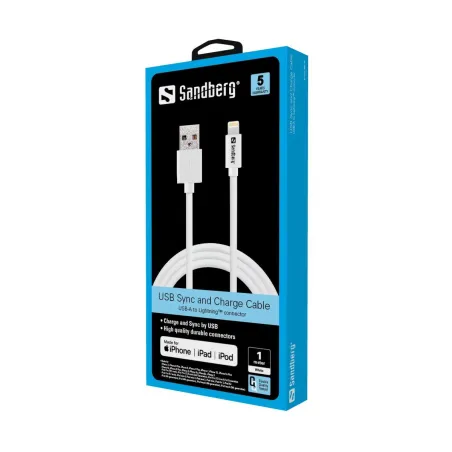 Sandberg 440-75 USB>Lightning MFI 1m White