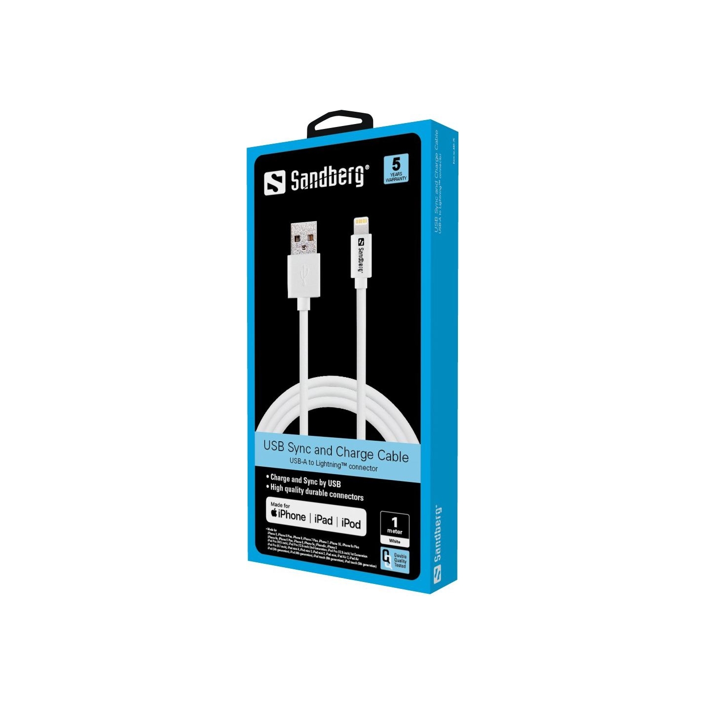 Sandberg 440-75 USB>Lightning MFI 1m White