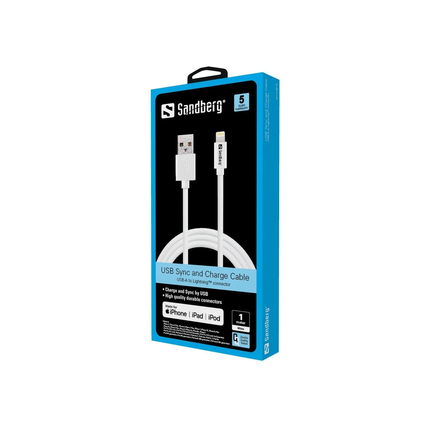 Sandberg 440-75 USB>Lightning MFI 1m White