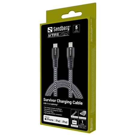 Sandberg 441-55 Survivor USB-C to Lightning 1M