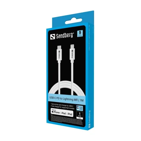 Sandberg 136-58 USB-C PD to Lightning MFI 1M