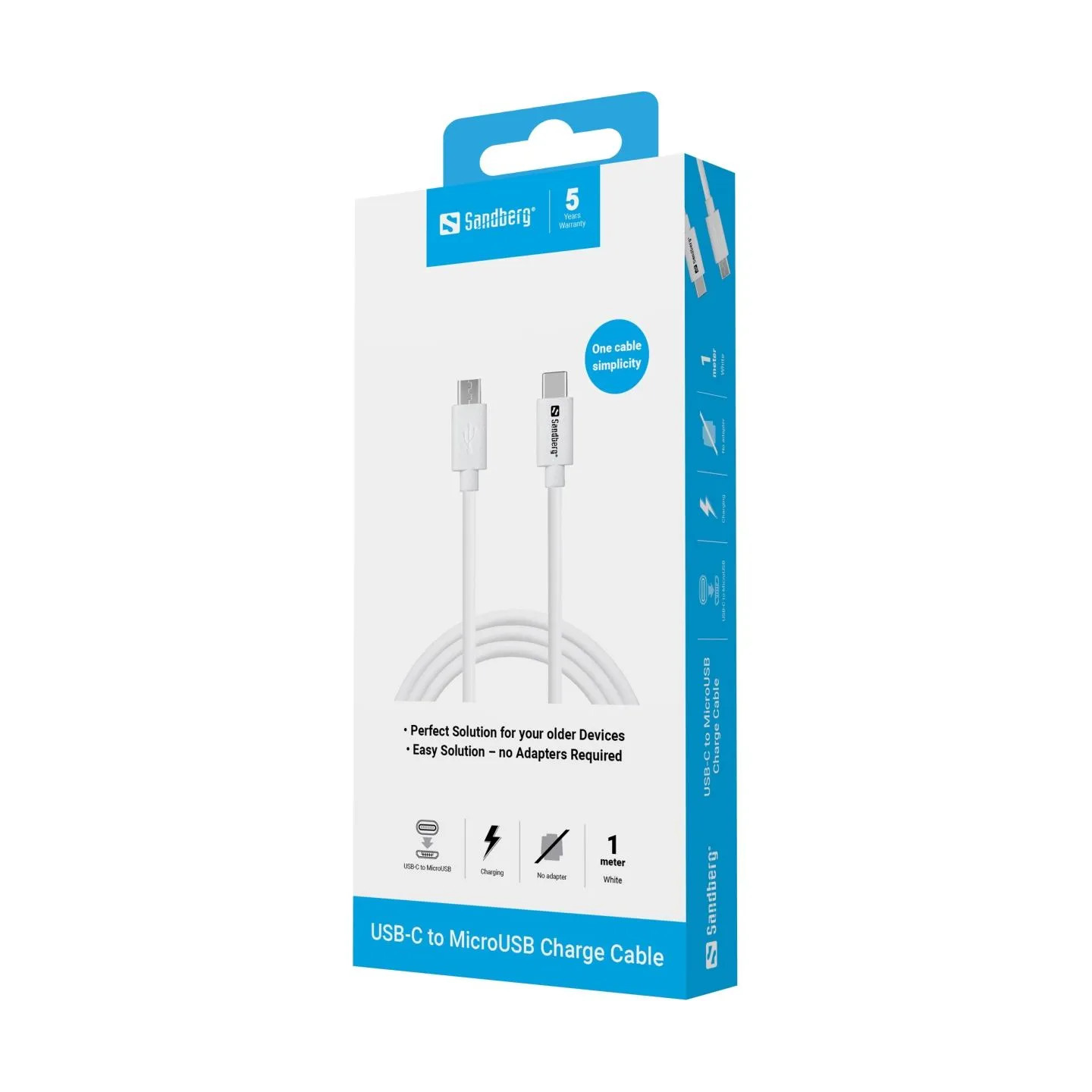 Sandberg 136-74 USB-C>MicroUSB Charge Cable 1m