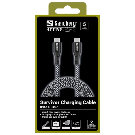 Sandberg 441-67 Survivor USB-C Cable 2M 100W