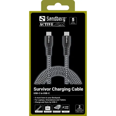 Sandberg 441-67 Survivor USB-C Cable 2M 100W