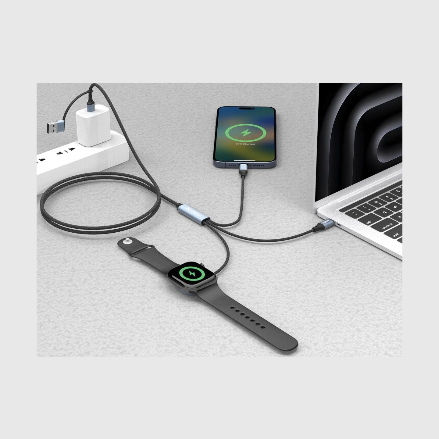 Sandberg 441-69 3in1 Travel Charge Cable 100W