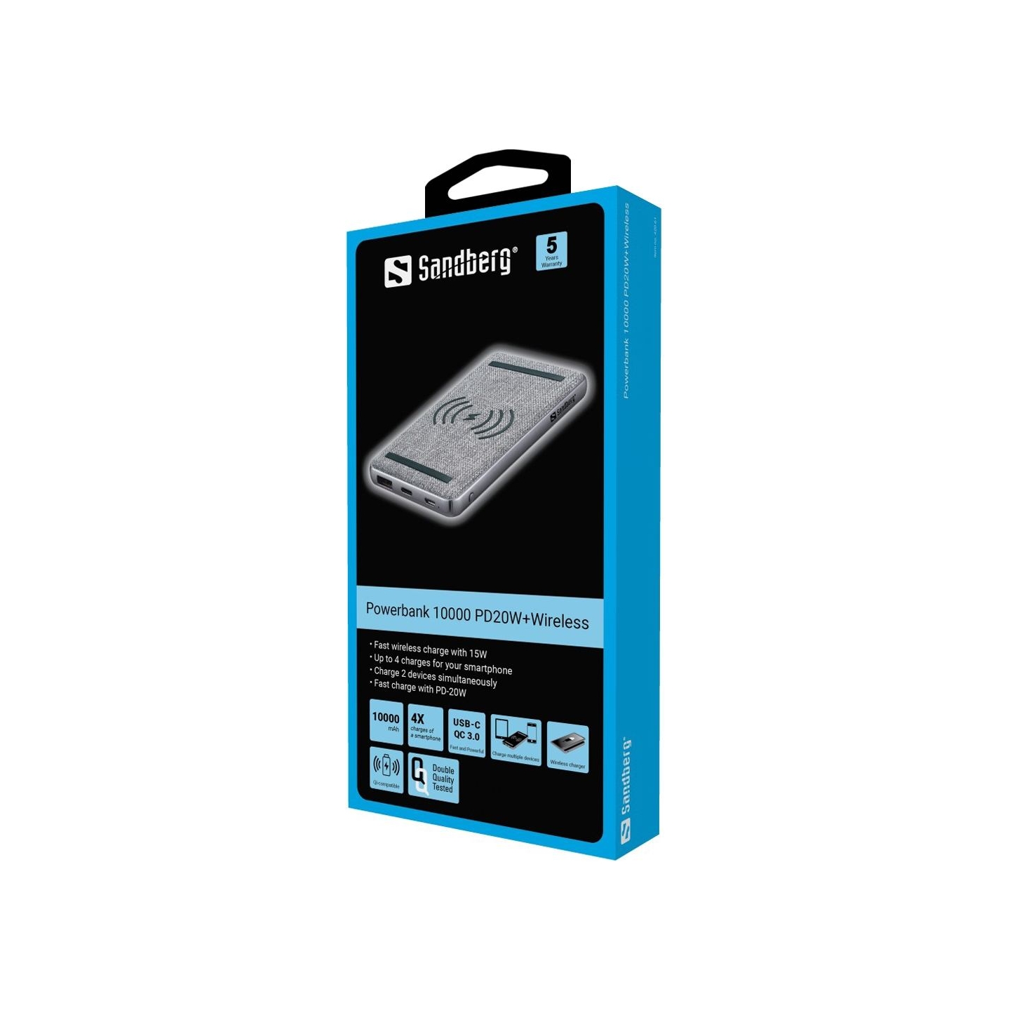 Sandberg 420-61 Powerbank 10000 PD20W+Wireless