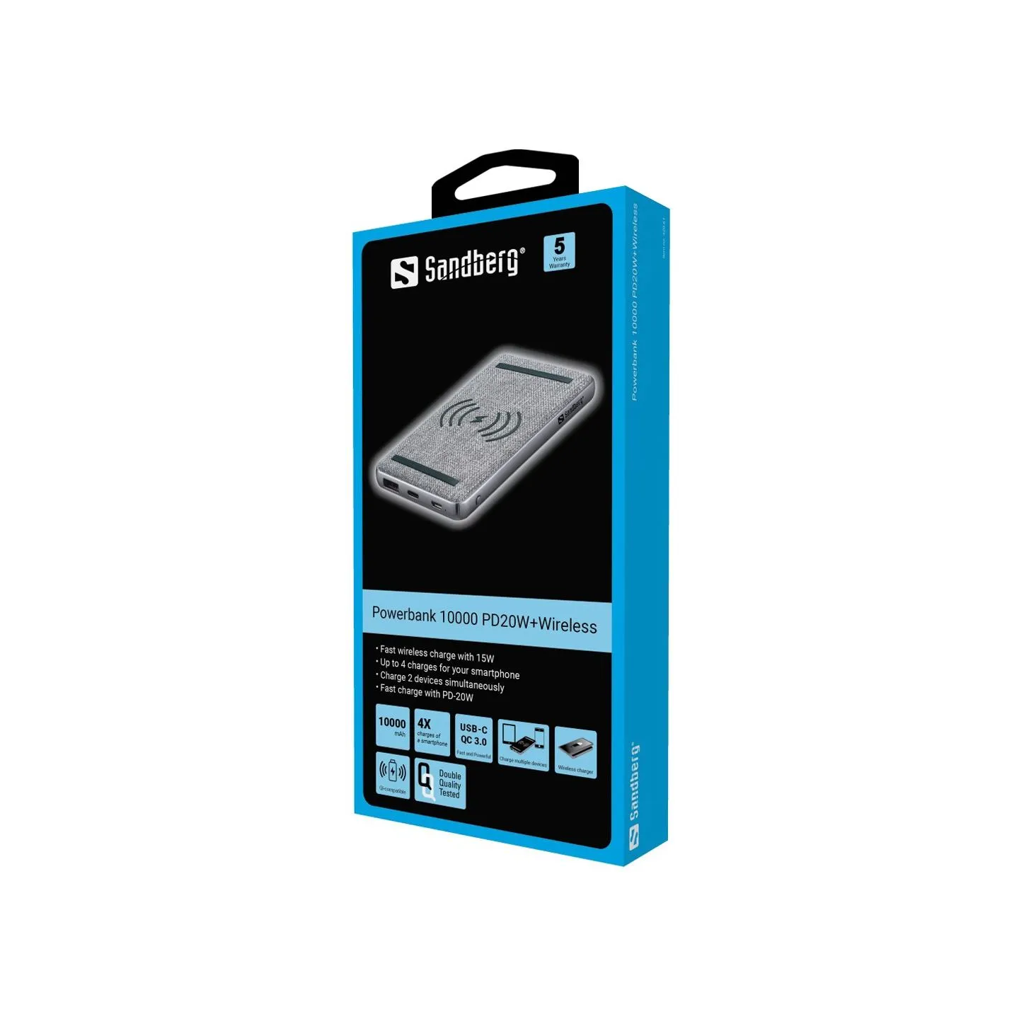 Sandberg 420-61 Powerbank 10000 PD20W+Wireless