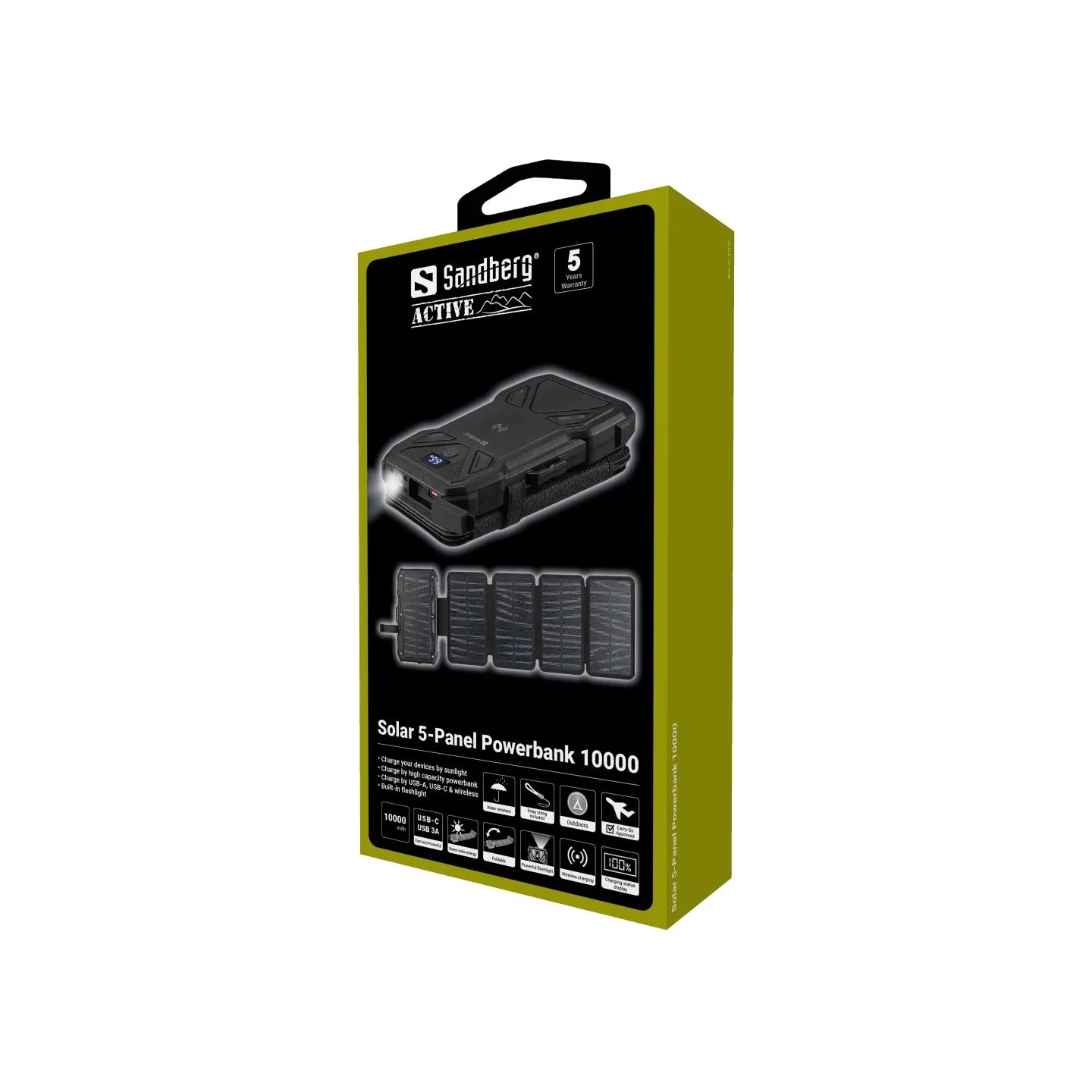 Sandberg 421-05 Solar 5-Panel Powerbank 10000