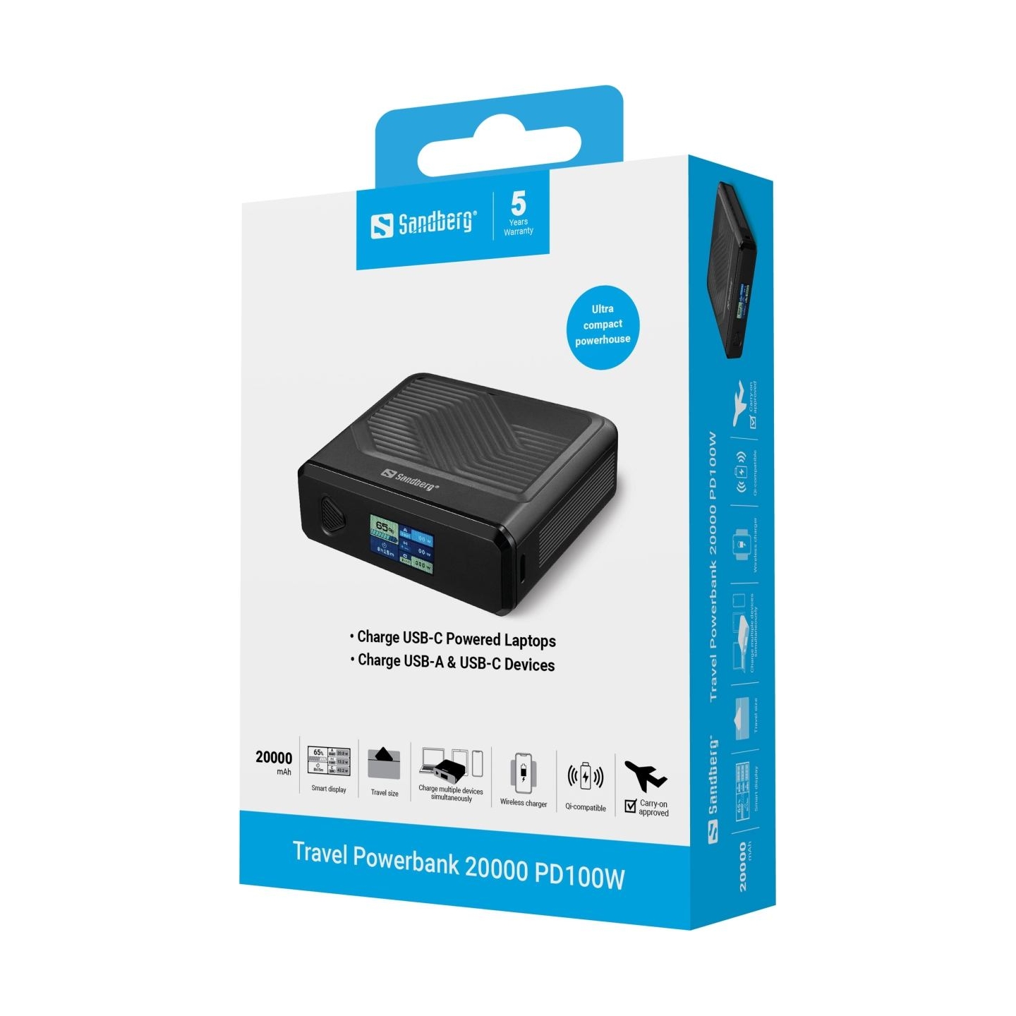 Sandberg 421-25 Travel Powerbank 20000 PD100W