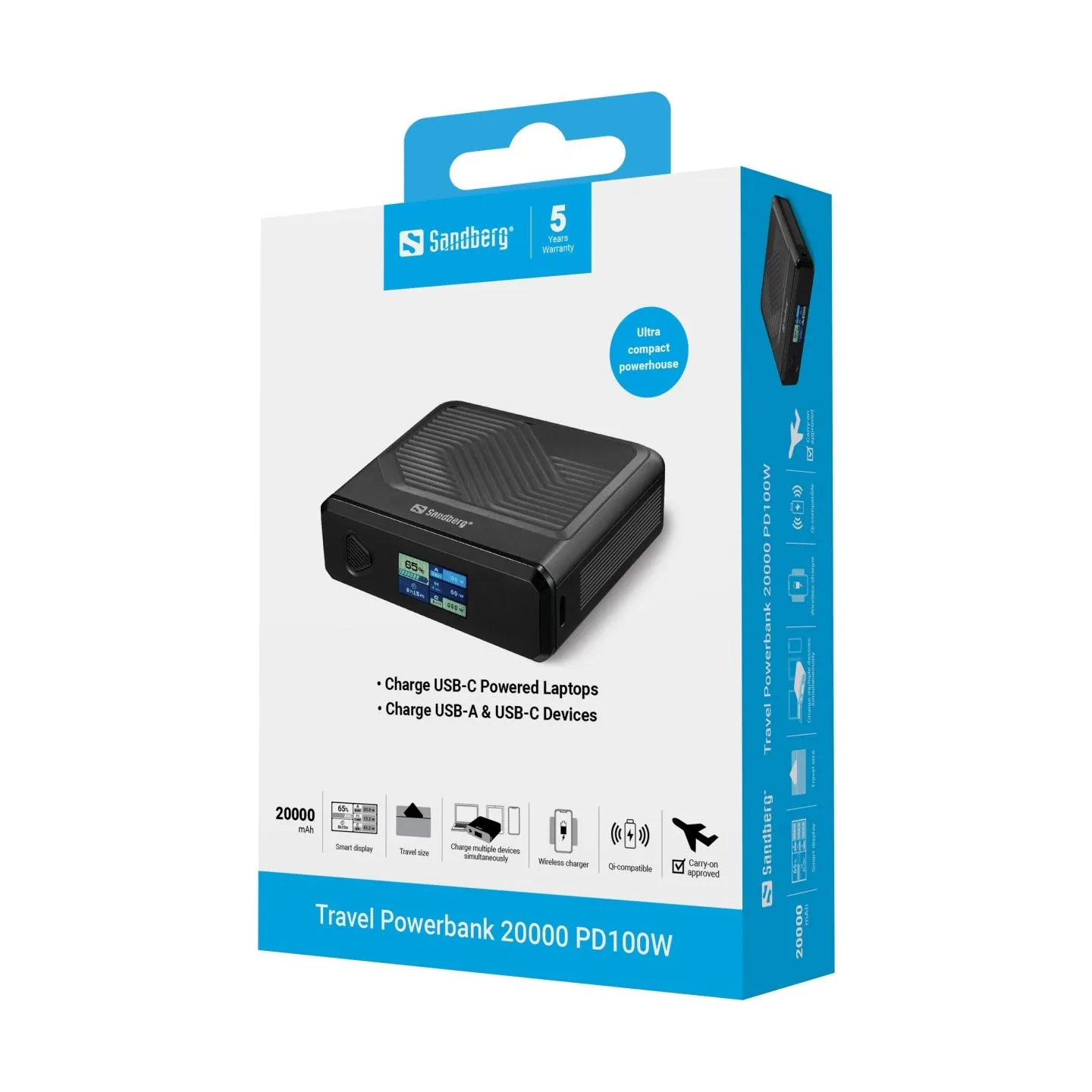 Sandberg 421-25 Travel Powerbank 20000 PD100W