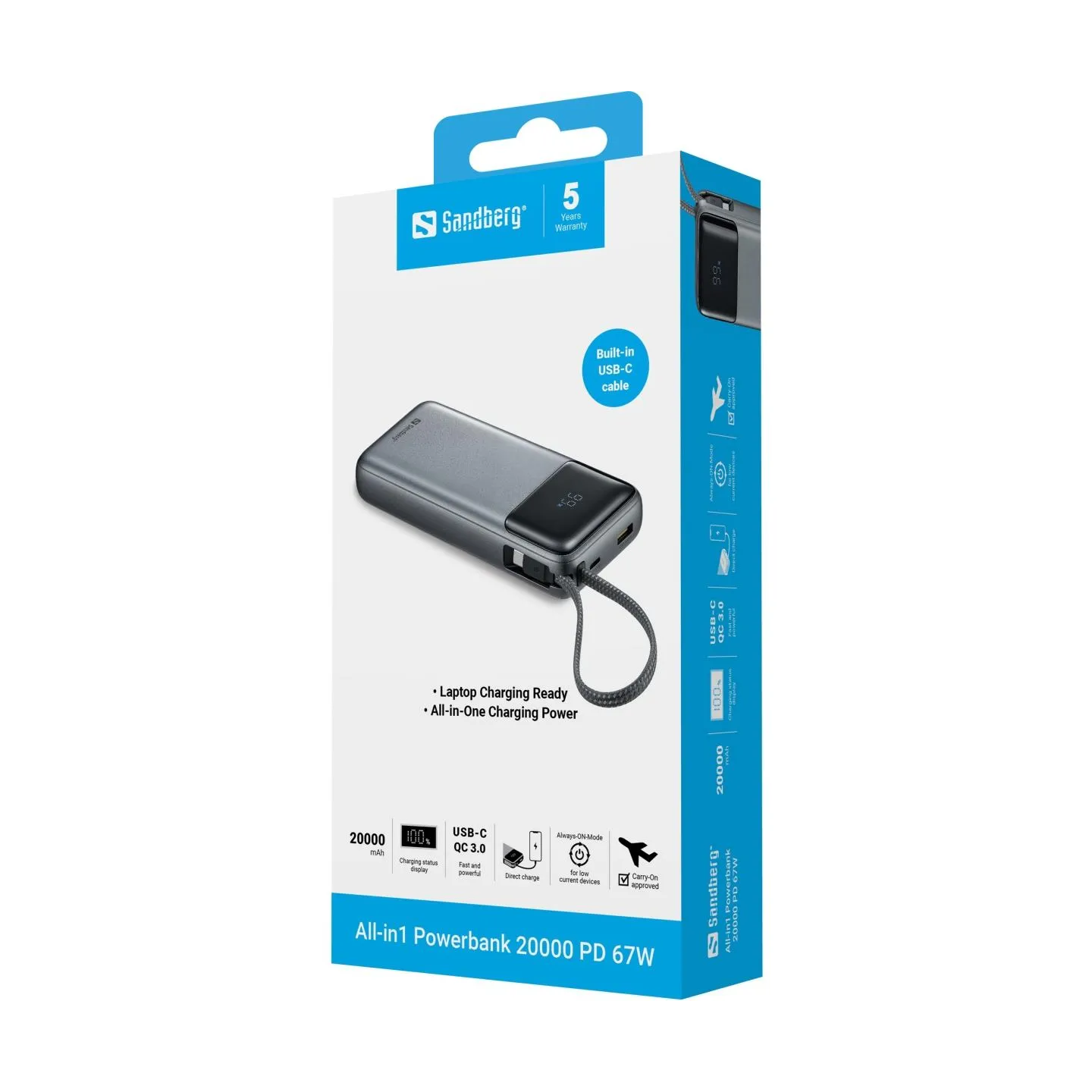 Sandberg 421-29 All-in1 Powerbank 20000 PD67W