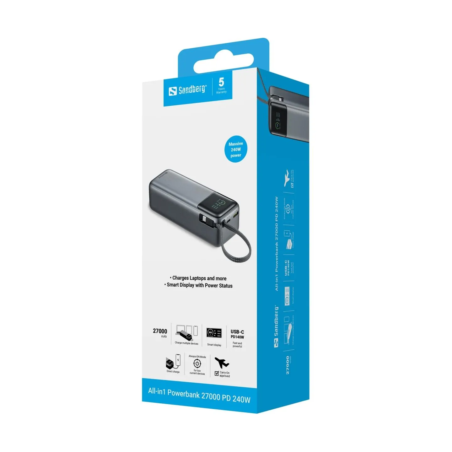 Sandberg All-in1 Powerbank 27000 PD240W